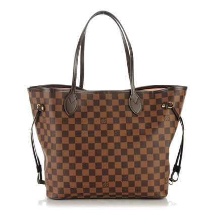 Louis Vuitton Damier Ebene Neo Neverfull MM Rose Ballerine 1 of 8