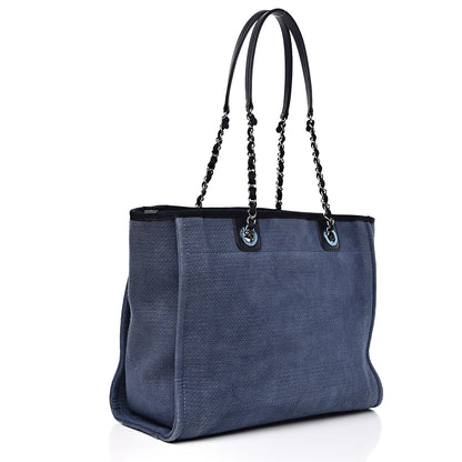 Chanel Canvas Small Deauville Tote Blue 2 of 10