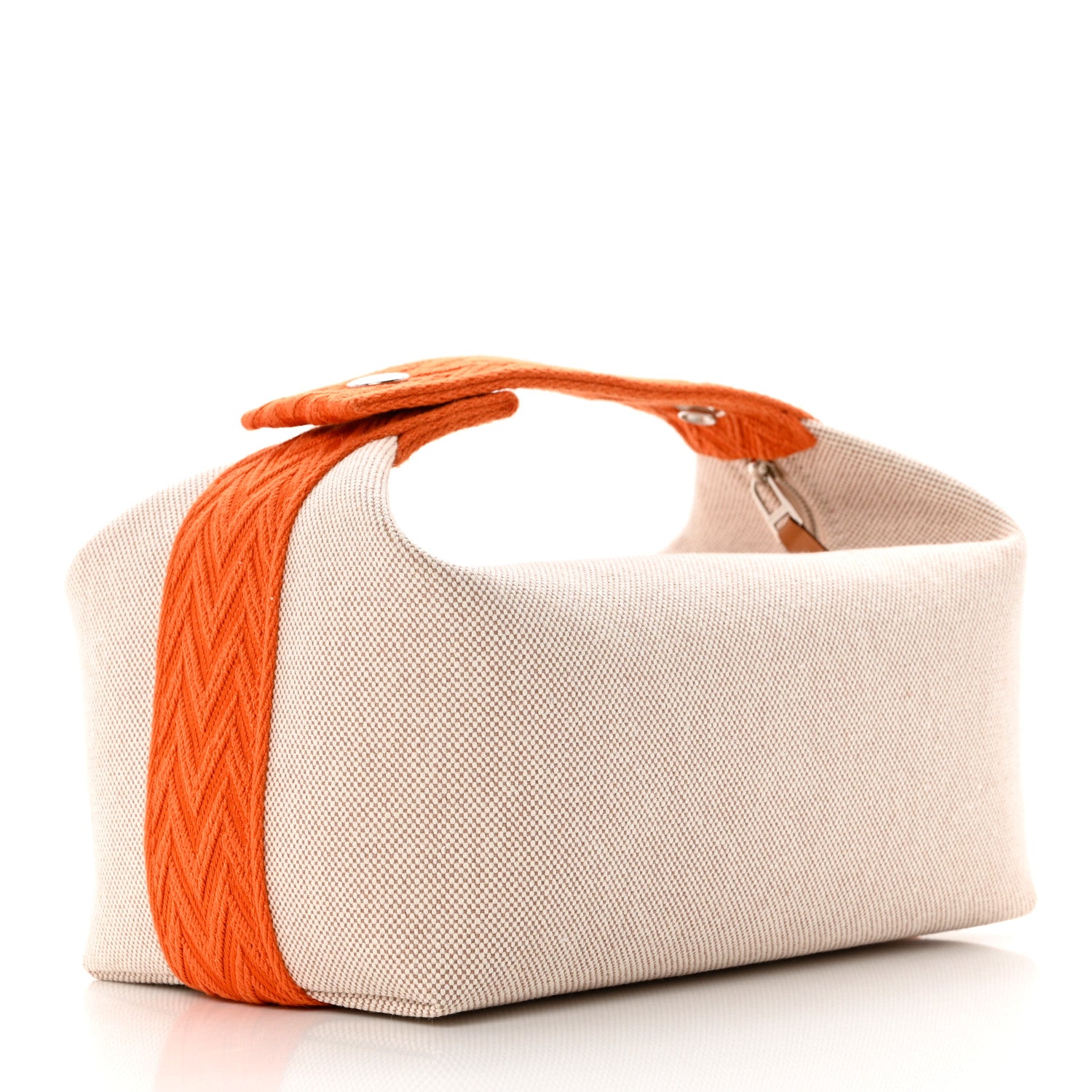 Hermes Canvas Small Bride-A-Brac Pouch Natural Orange 3 of 6