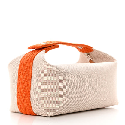 Hermes Canvas Small Bride-A-Brac Pouch Natural Orange 3 of 6