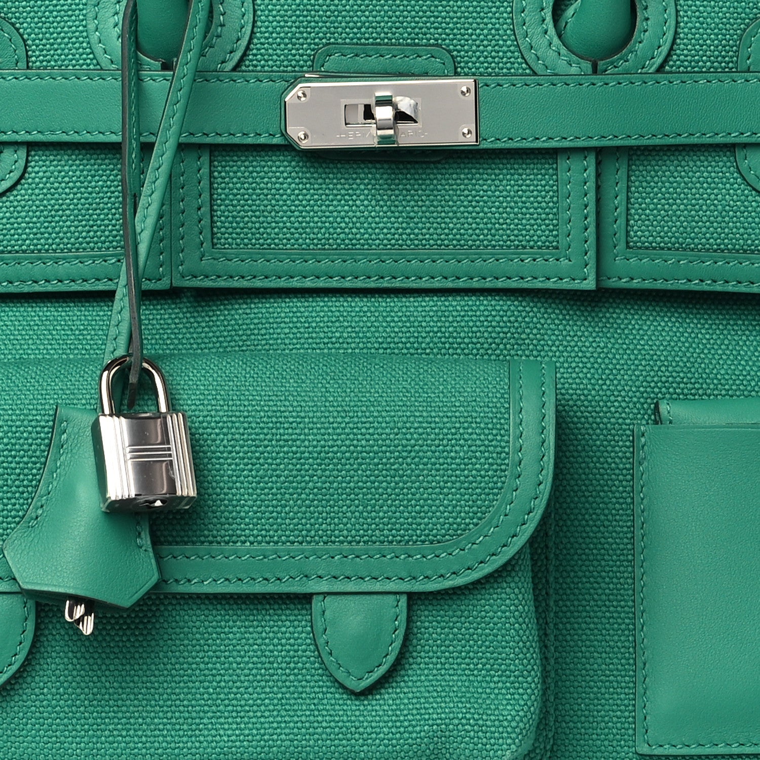 Hermes Toile Goeland Swift Cargo Birkin 35 Vert Vertigo 7 of 10