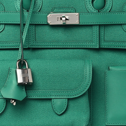 Hermes Toile Goeland Swift Cargo Birkin 35 Vert Vertigo 7 of 10