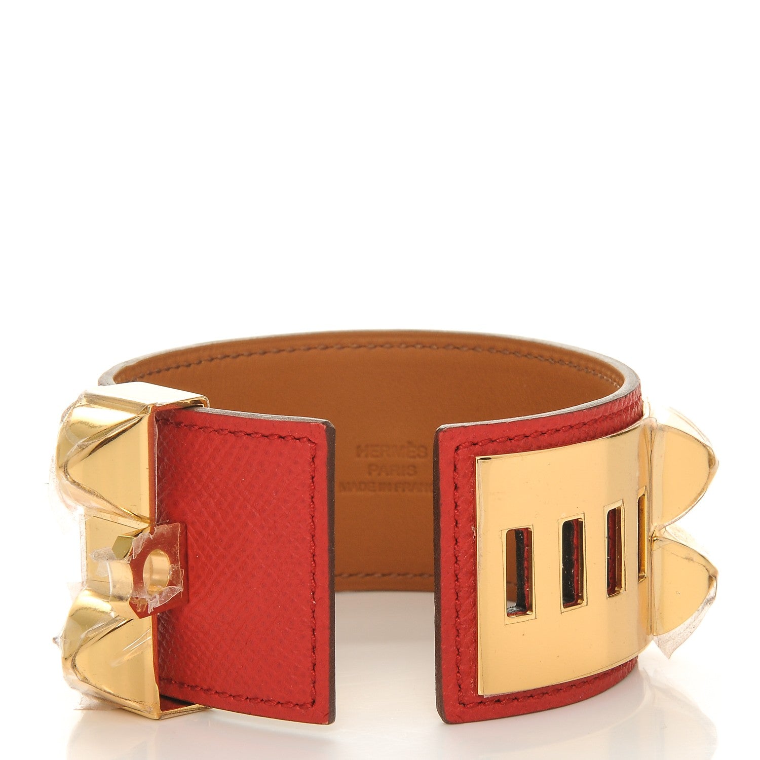 Hermes Epsom Collier de Chien CDC Bracelet S Rouge Casaque 4 of 7