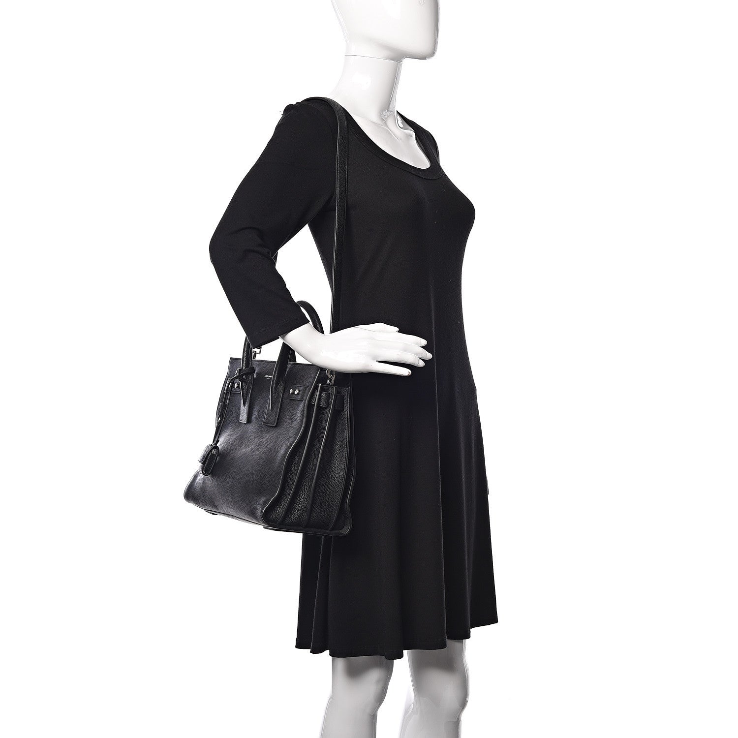 Saint Laurent Grained Calfskin Small Supple Sac De Jour Black 2 of 11