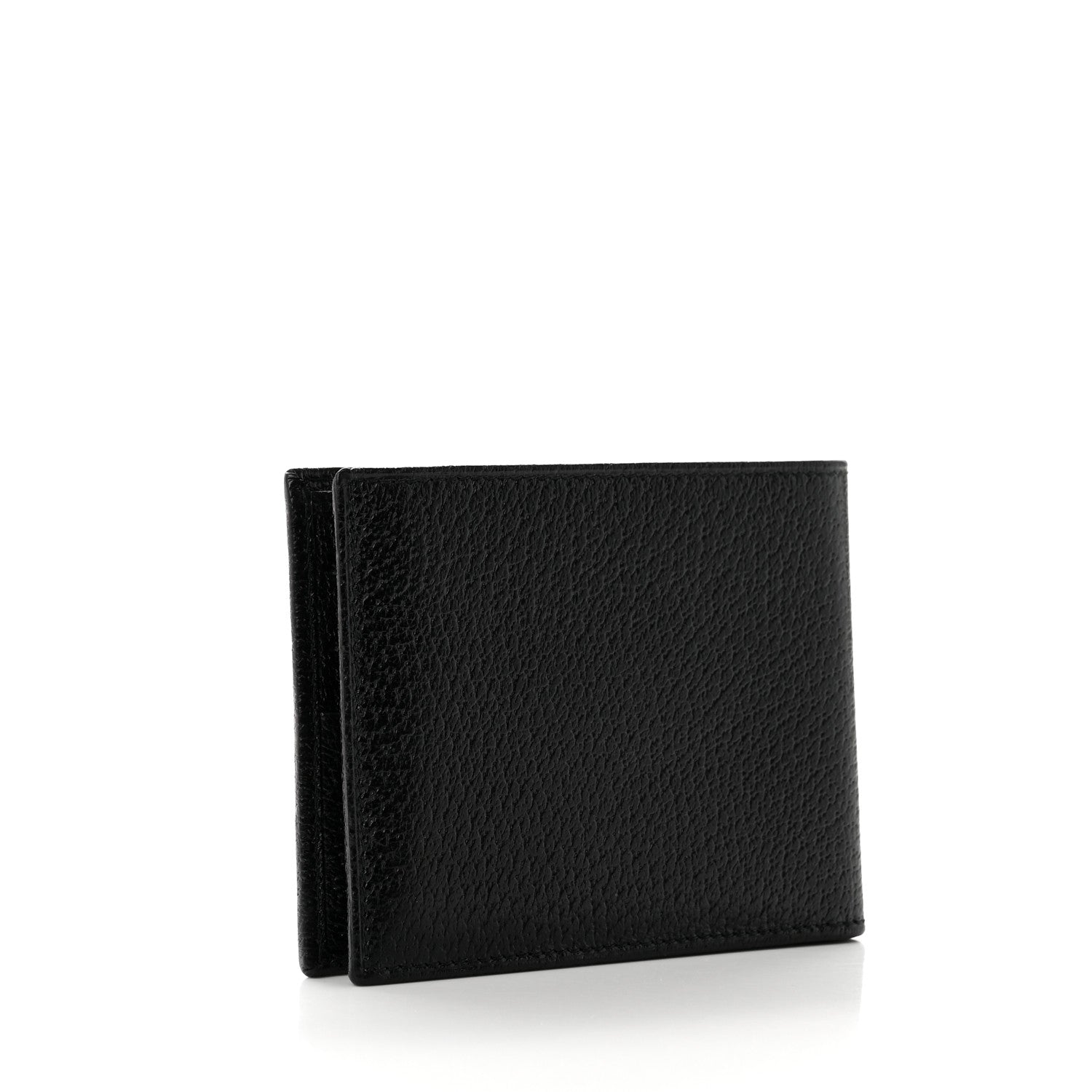 Gucci Calfskin Boar Effect Bi-Fold Wallet Black 3 of 7