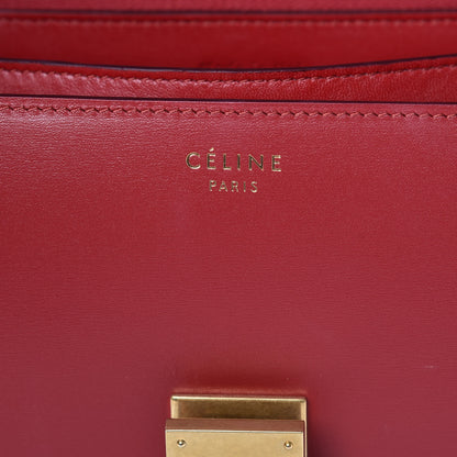 Celine Box Calfskin Medium Classic Box Flap Bag Red 6 of 9