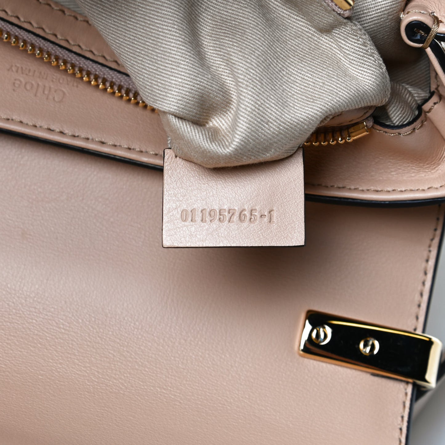 Calfskin Crocodile Embossed Small C Double Carry Nut