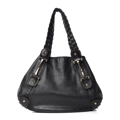 Gucci Guccissima Small Pelham Shoulder Bag Black 1 of 10