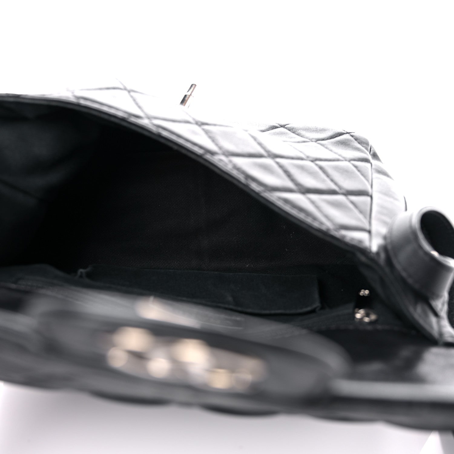 Chanel Lambskin Quilted Messenger Bag Black 4 of 21