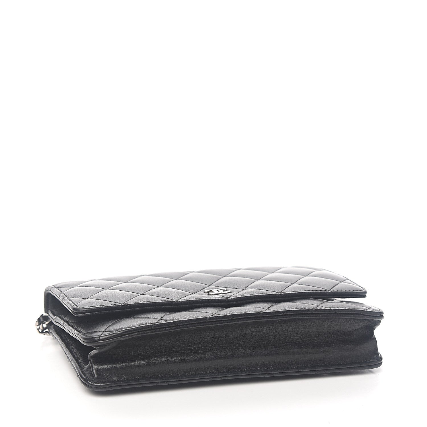 Chanel Lambskin Quilted Wallet On Chain WOC Black 3 of 10