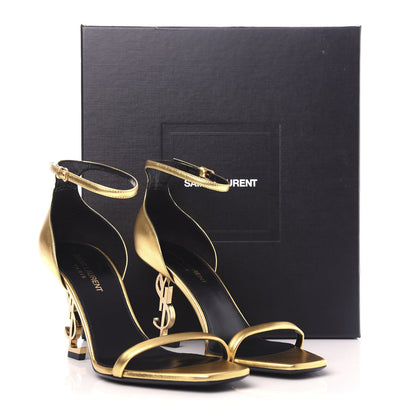 Saint Laurent Calfskin Opyum 85 Sandals 38.5 Oro 10 of 10