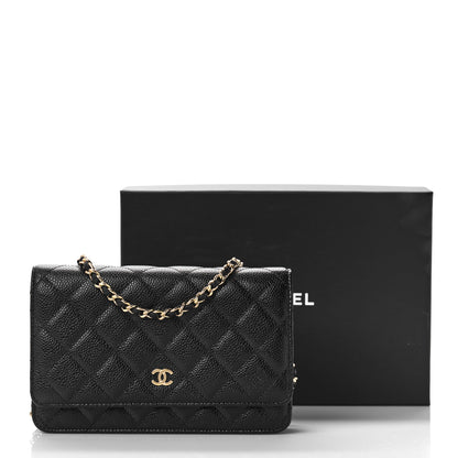 Chanel Caviar Quilted Wallet On Chain WOC Black 8 of 10