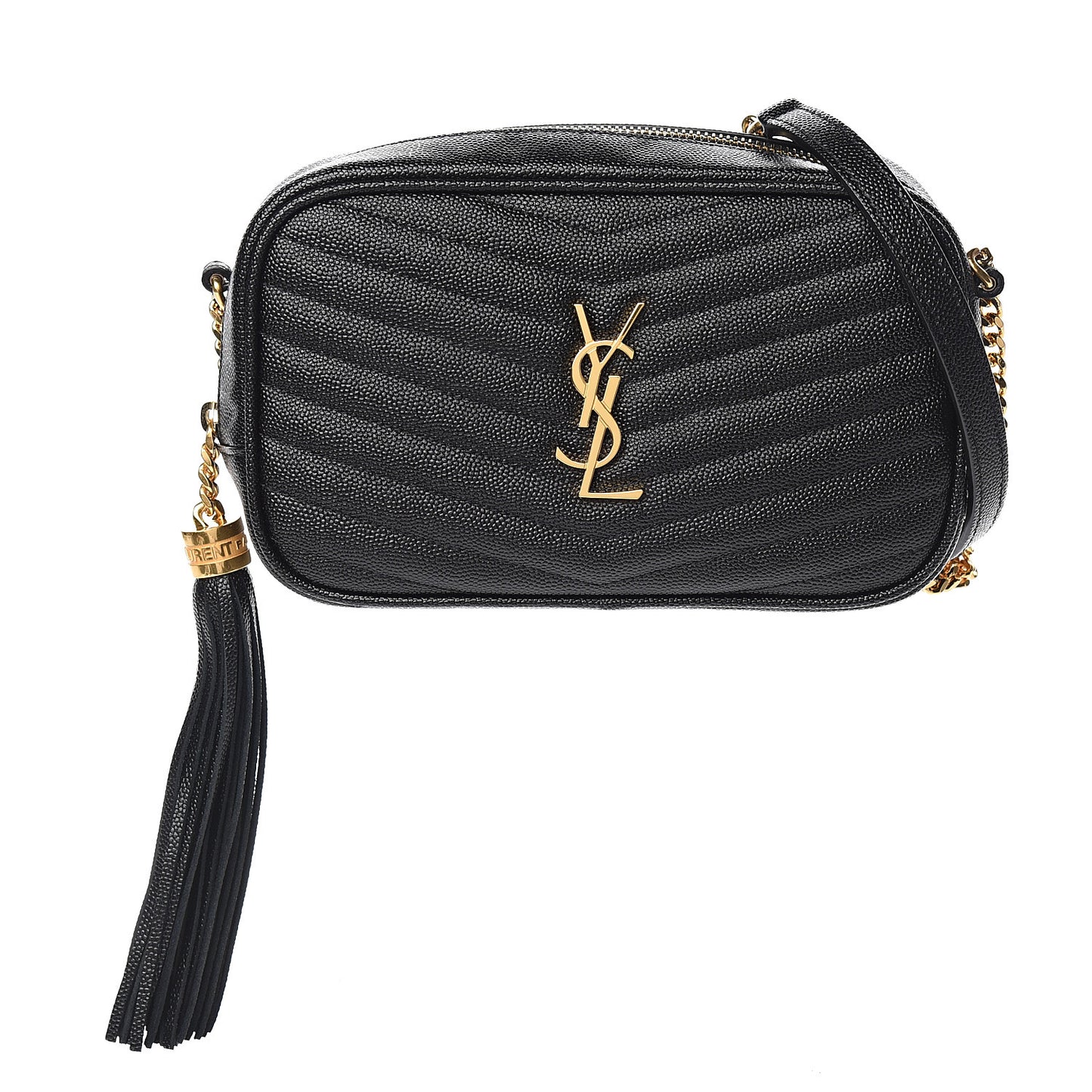 Grain De Poudre Matelasse Monogram Mini Lou Camera Bag Black