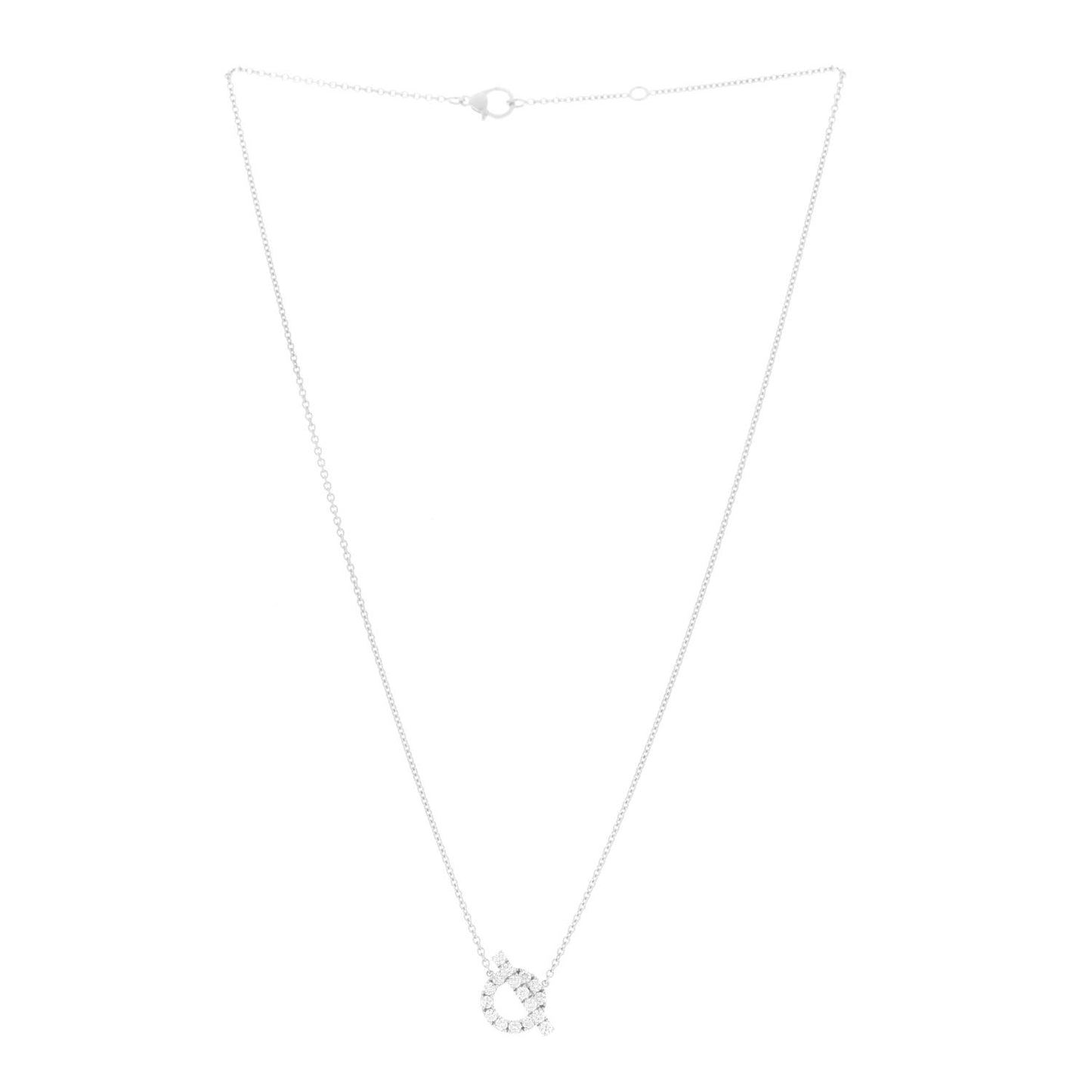 18K White Gold Diamond Finesse Pendant Necklace