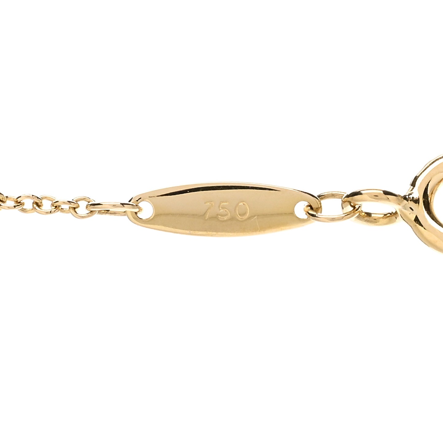 18K Yellow Gold Diamond .12ct Elsa Peretti Diamonds by the Yard Pendant Necklace