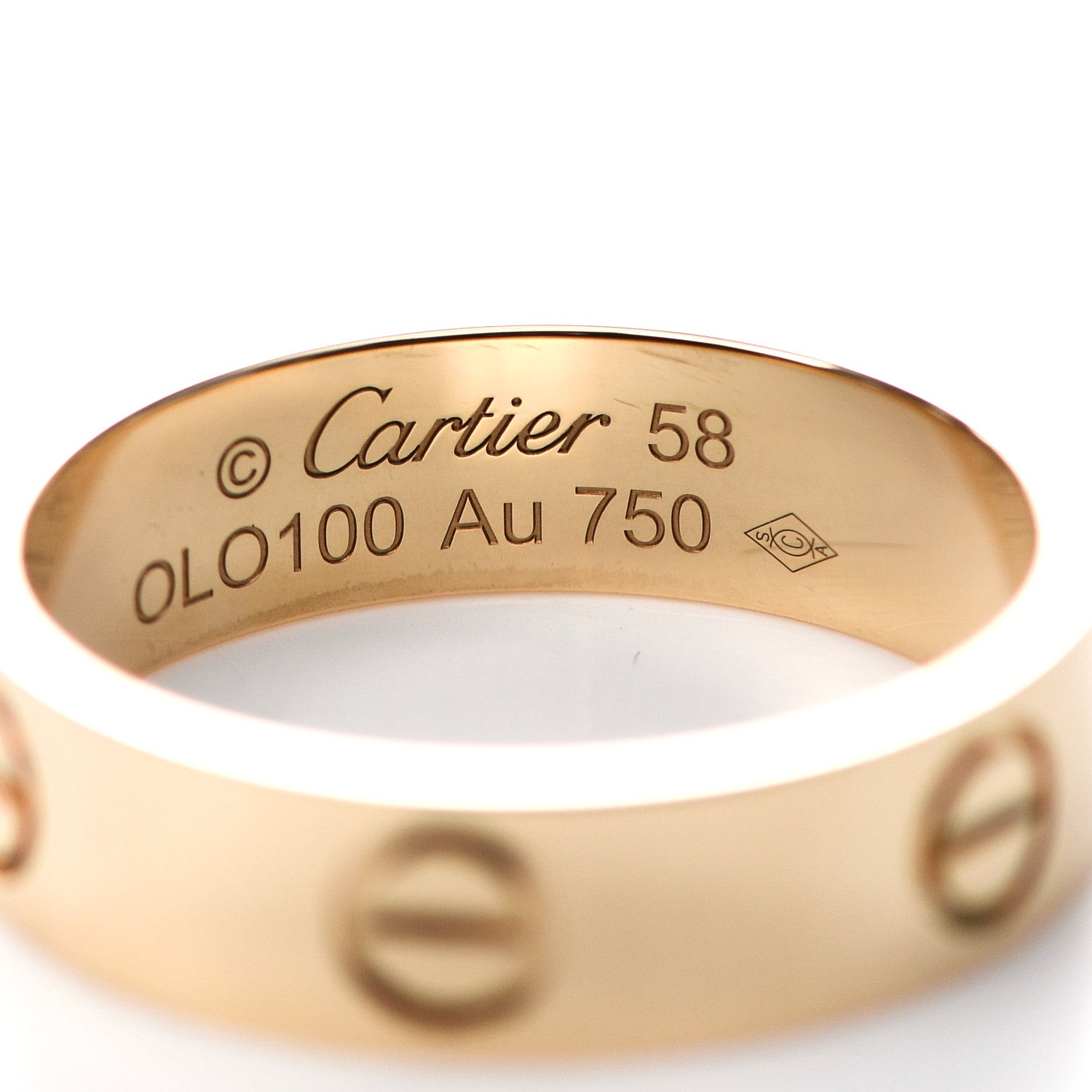 Cartier 18K Yellow Gold 5.5mm LOVE Ring 58 8.25 4 of 5