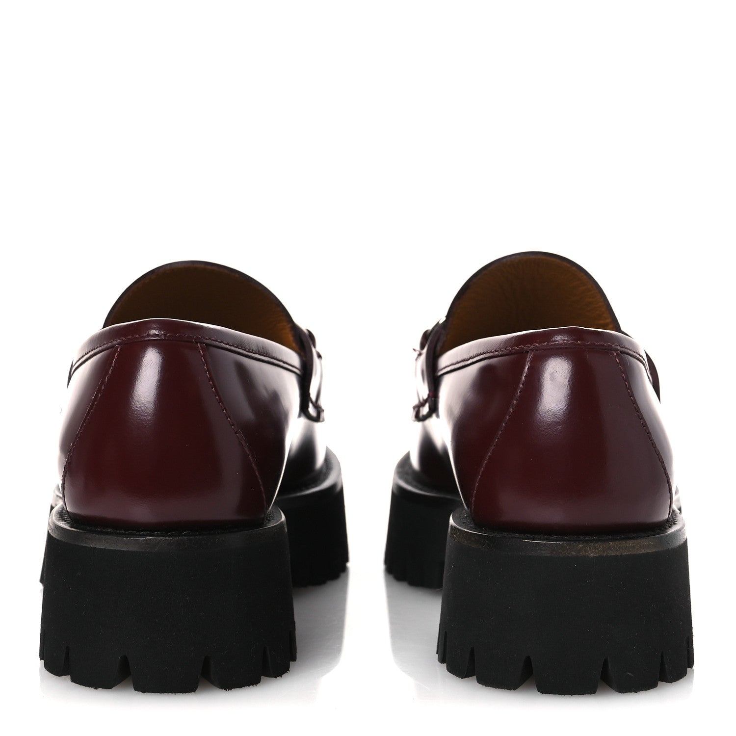 Gucci Cordovan Lux Womens Horsebit 45mm Platform Loafers 36.5 Vintage Bordeaux 6 of 15