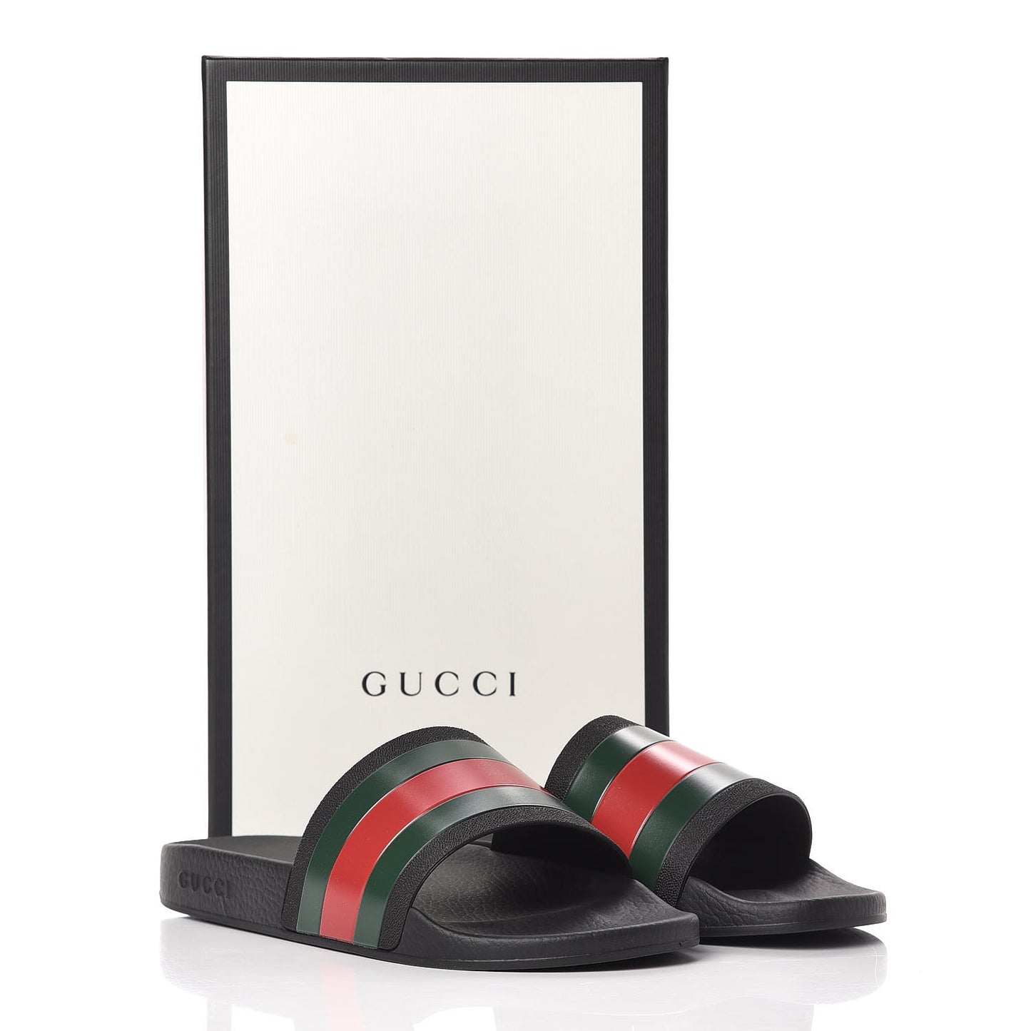 Rubber Web Mens Pool Slide Sandals 10 Black Green Red