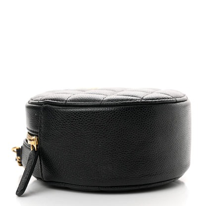 Chanel Caviar Quilted Round Coco Clutch With Chain Black 4 of 11