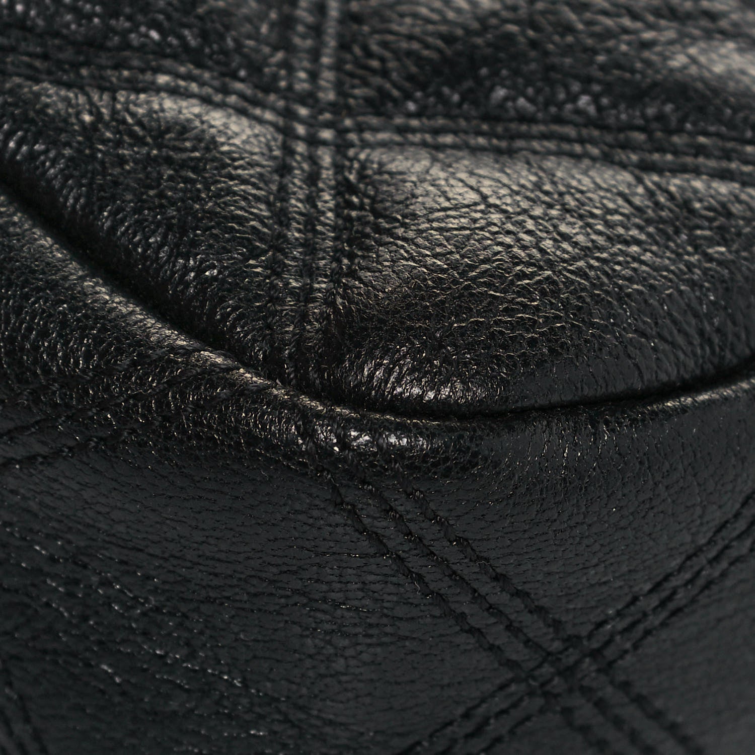 Saint Laurent Grained Lambskin Quilted Mini Becky Double Zip Bag Black 6 of 13