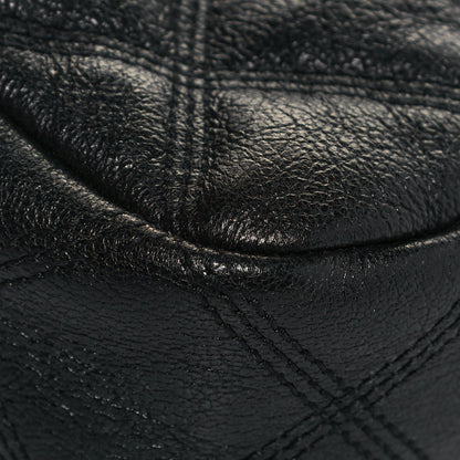 Saint Laurent Grained Lambskin Quilted Mini Becky Double Zip Bag Black 6 of 13
