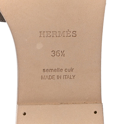 Hermes Epsom Oran Sandals 36.5 Etoupe 7 of 11