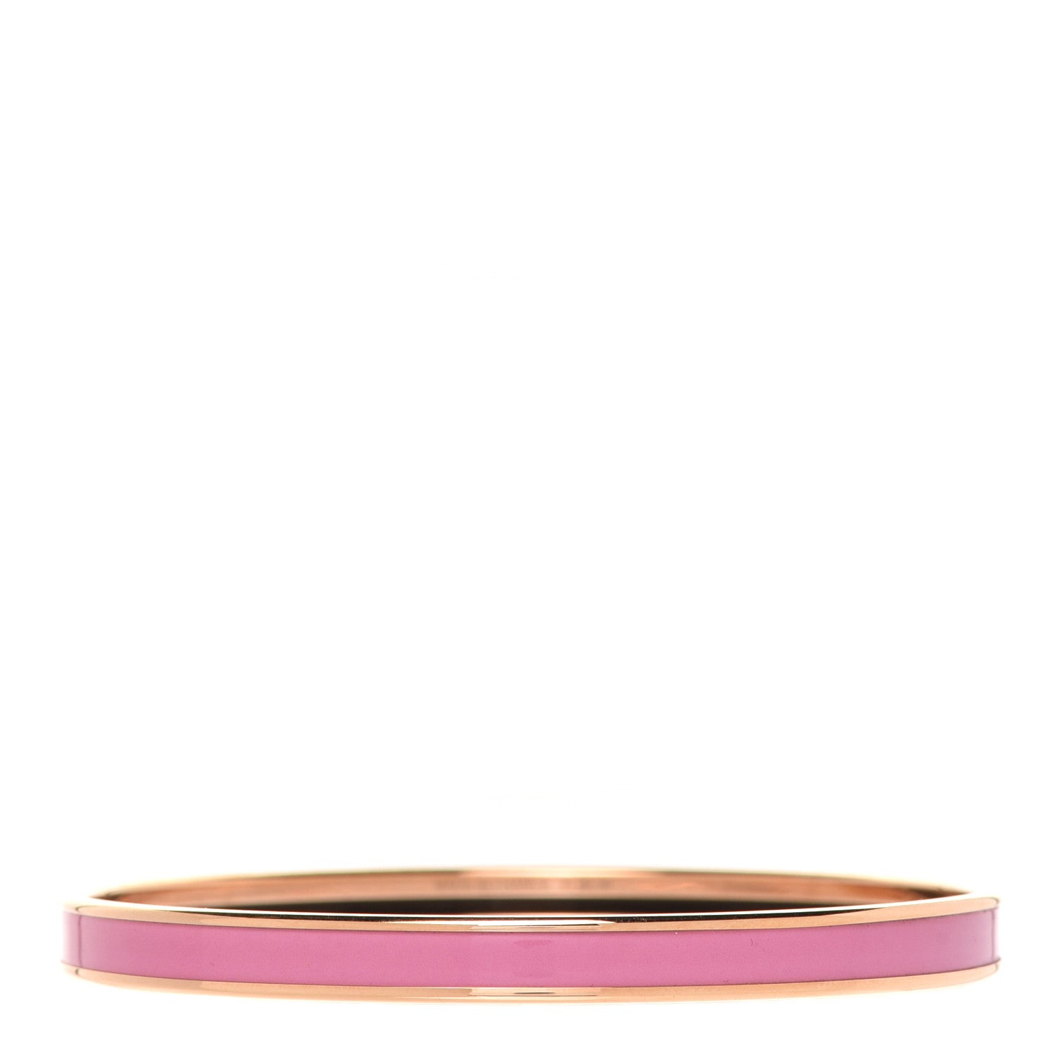 Hermes Enamel Printed Extra Narrow Printed Bracelet 62 Rose Patch 3 of 5