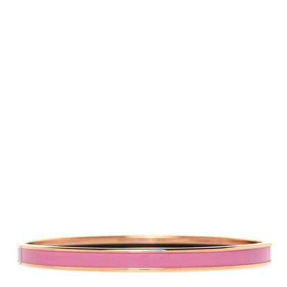 Hermes Enamel Printed Extra Narrow Printed Bracelet 62 Rose Patch 3 of 5