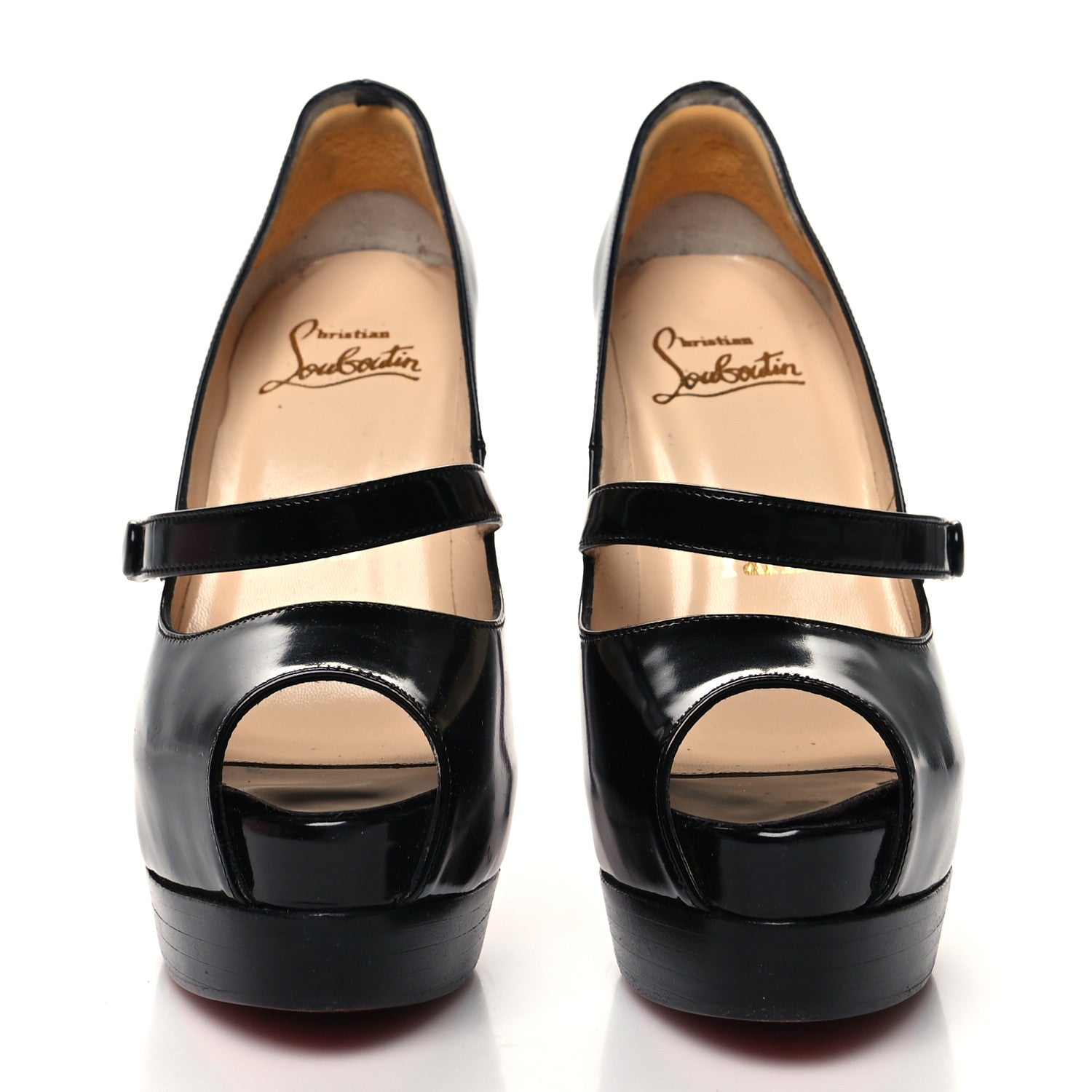 Christian Louboutin Patent Mary Jane 140 Pumps 35 Black 2 of 9