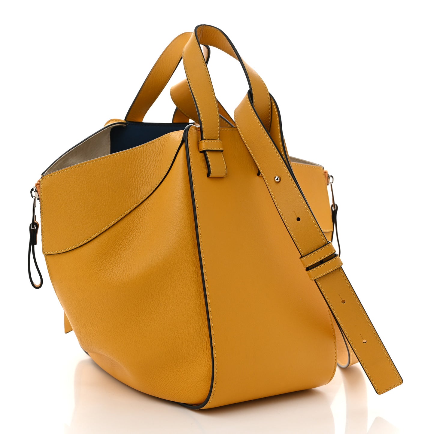 Calfskin Small Hammock Shoulder Bag Yellow