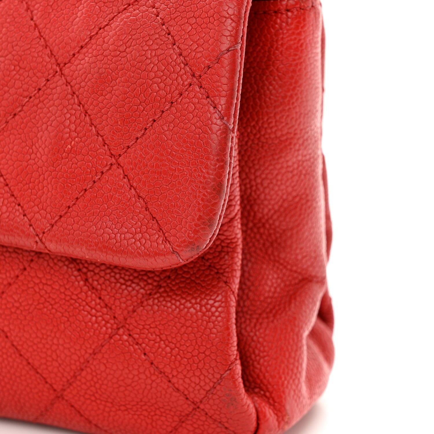 Chanel Caviar Quilted Medium Simply CC Flap Red 11 of 13