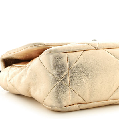 Chanel Metallic Lambskin Quilted Medium 19 Flap Gold 9 of 13