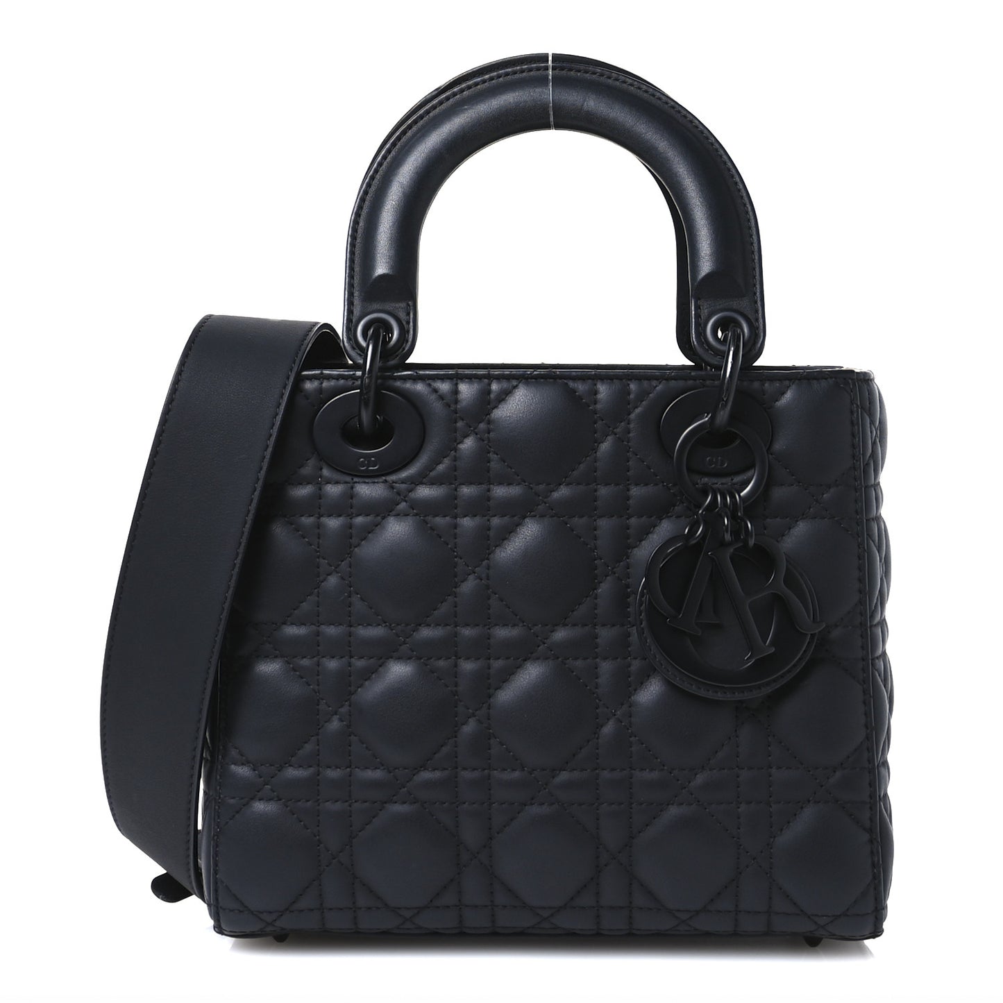 Ultra Matte Calfskin Cannage Small My ABCDior Lady Dior Black