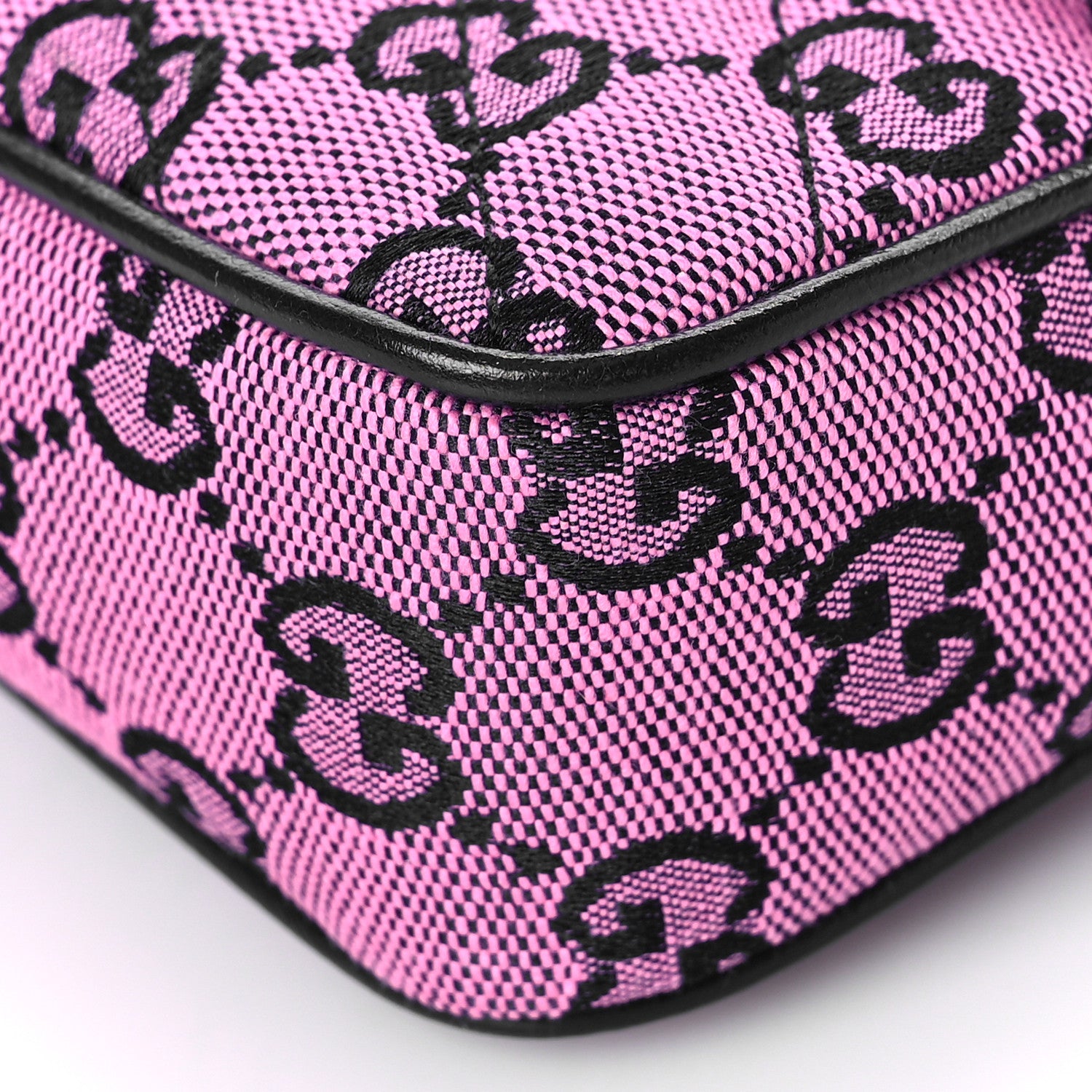 Gucci Monogram Multicolor Matelasse Diagonal Super Mini GG Marmont Shoulder Bag Pink Blue 9 of 10