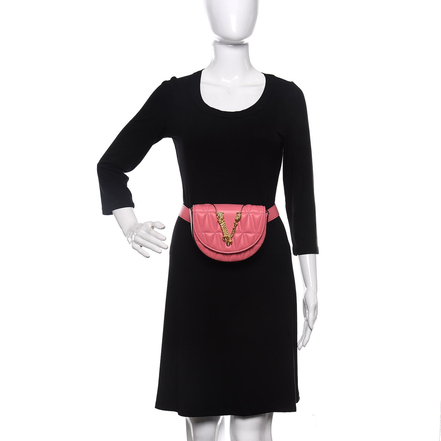 Nappa Quilted Virtus Belt Bag Pink
