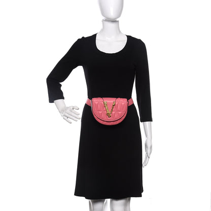 Versace Nappa Quilted Virtus Belt Bag Pink 2 of 9