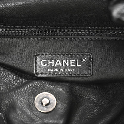 Chanel Distressed Glazed Caviar Quilted Large Elastic Tote Black 6 of 10