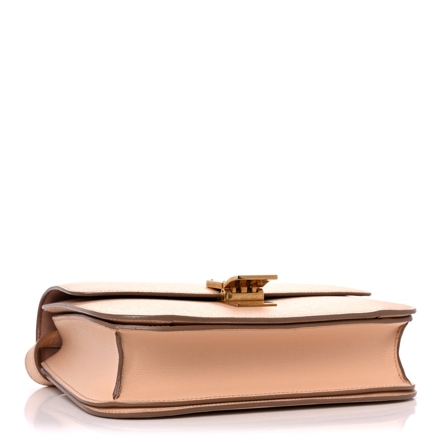 Liege Calfskin Medium Classic Box Flap Bag Nude
