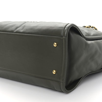 Chanel Calfskin Small Deauville Tote Khaki 10 of 10