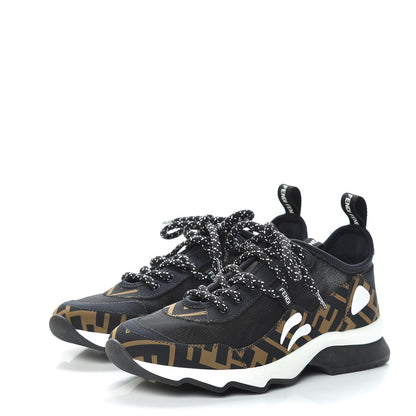 Fendi Technical Mesh Lycra FFreedom Patchwork Sneakers 36 Black Tobacco 3 of 9