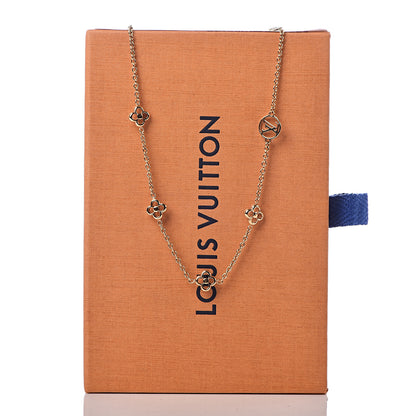 Louis Vuitton Flower Full Necklace Gold 6 of 6