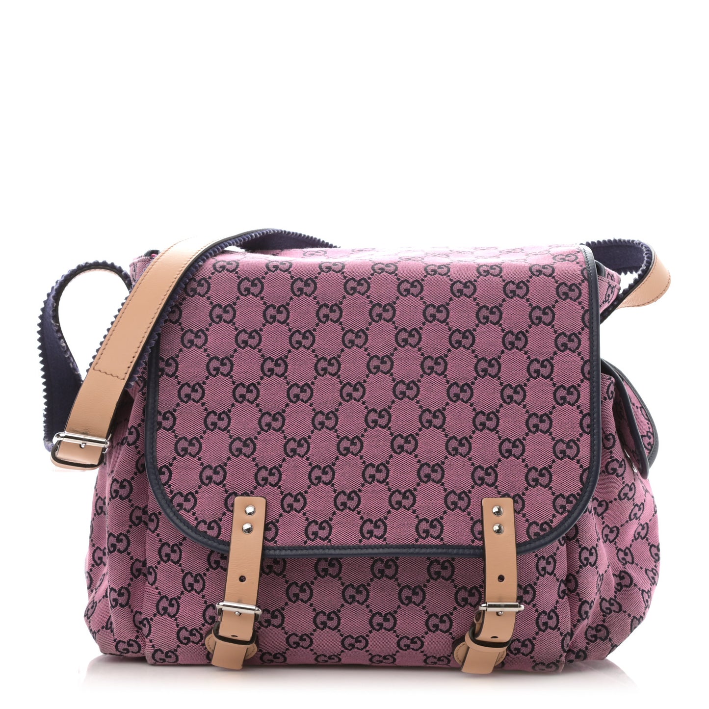 Monogram Multicolor Diaper Bag Pink Blue