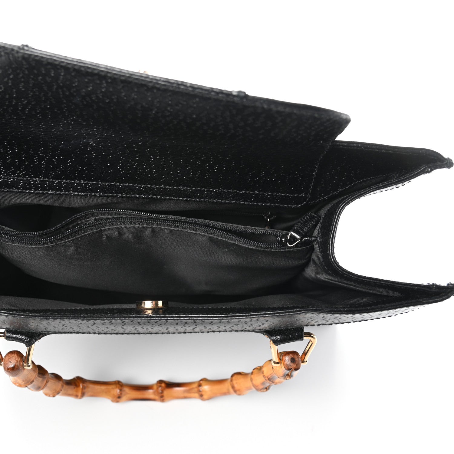 Gucci Cinghiale Bamboo Tote Black 5 of 9