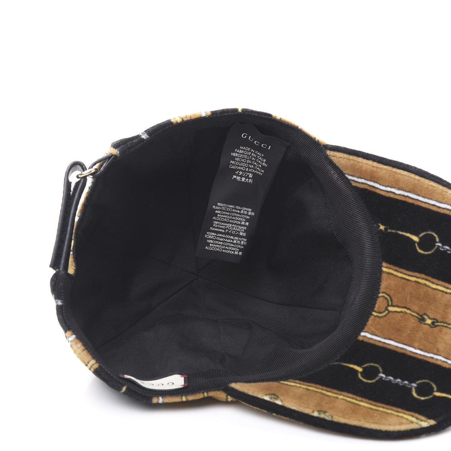 Chenille Printed Baseball Hat L Black Multicolor