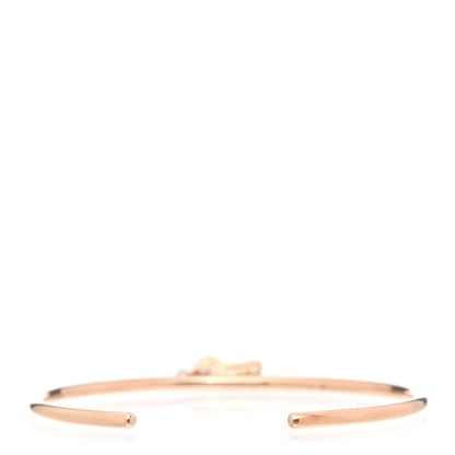 Hermes 18K Rose Gold TPM Kelly Clochette Cuff Bracelet LG 3 of 5
