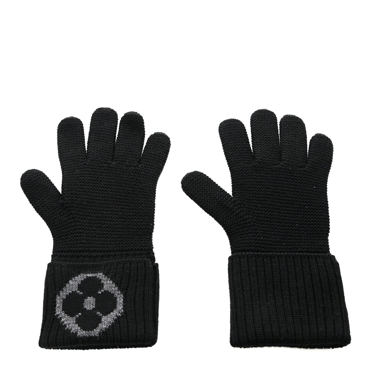 Wool Logo Gloves Black