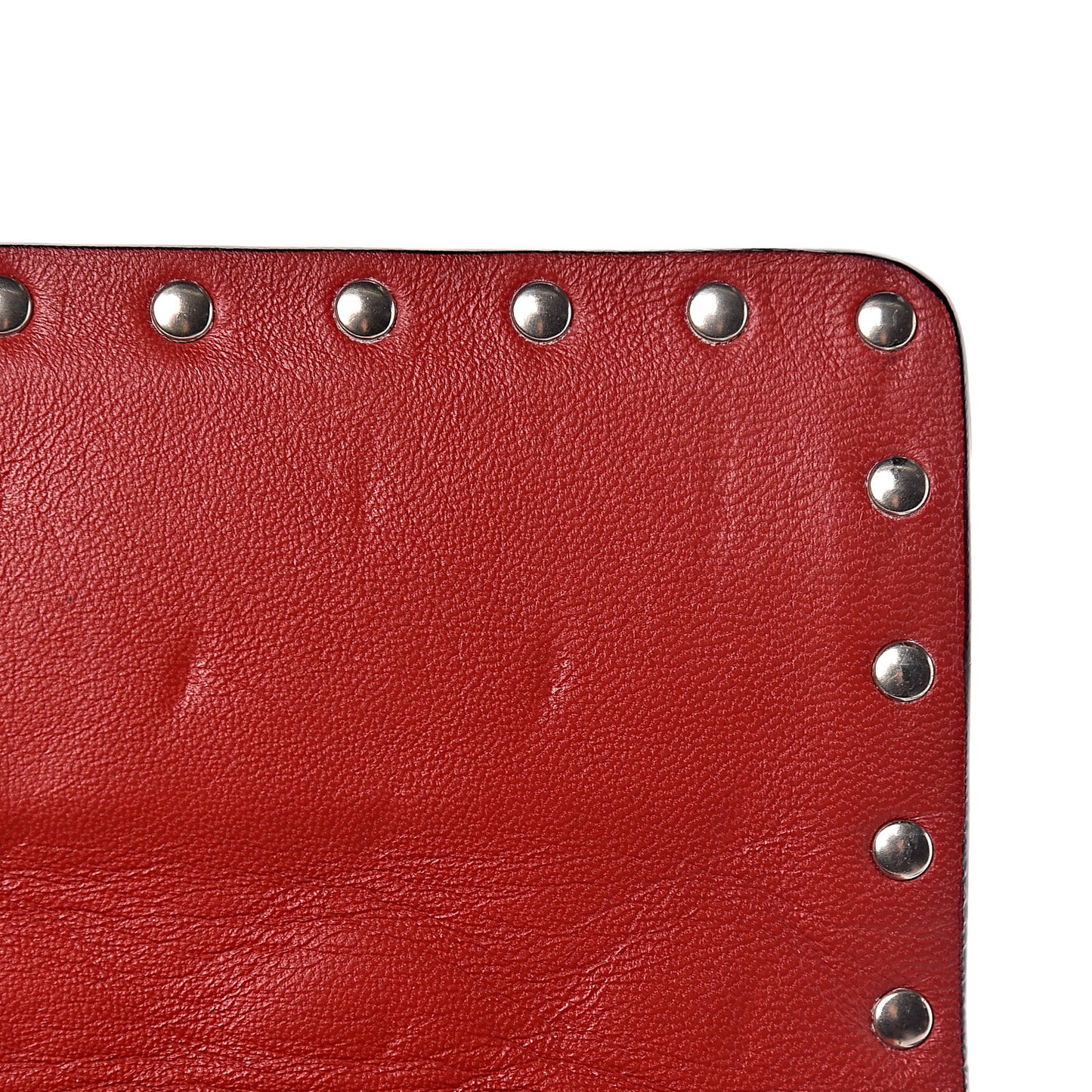 Nappa Medium Rockstud Spike Shoulder Bag Rosso Valentino