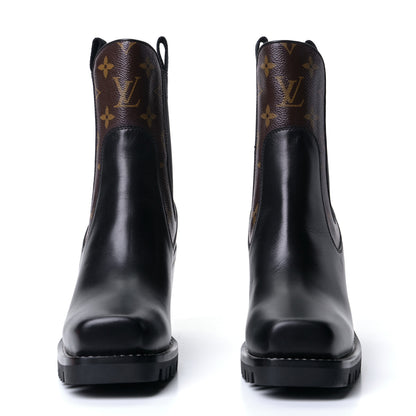 Louis Vuitton Patent Monogram Limitless Ankle Boots 40 Black 4 of 18