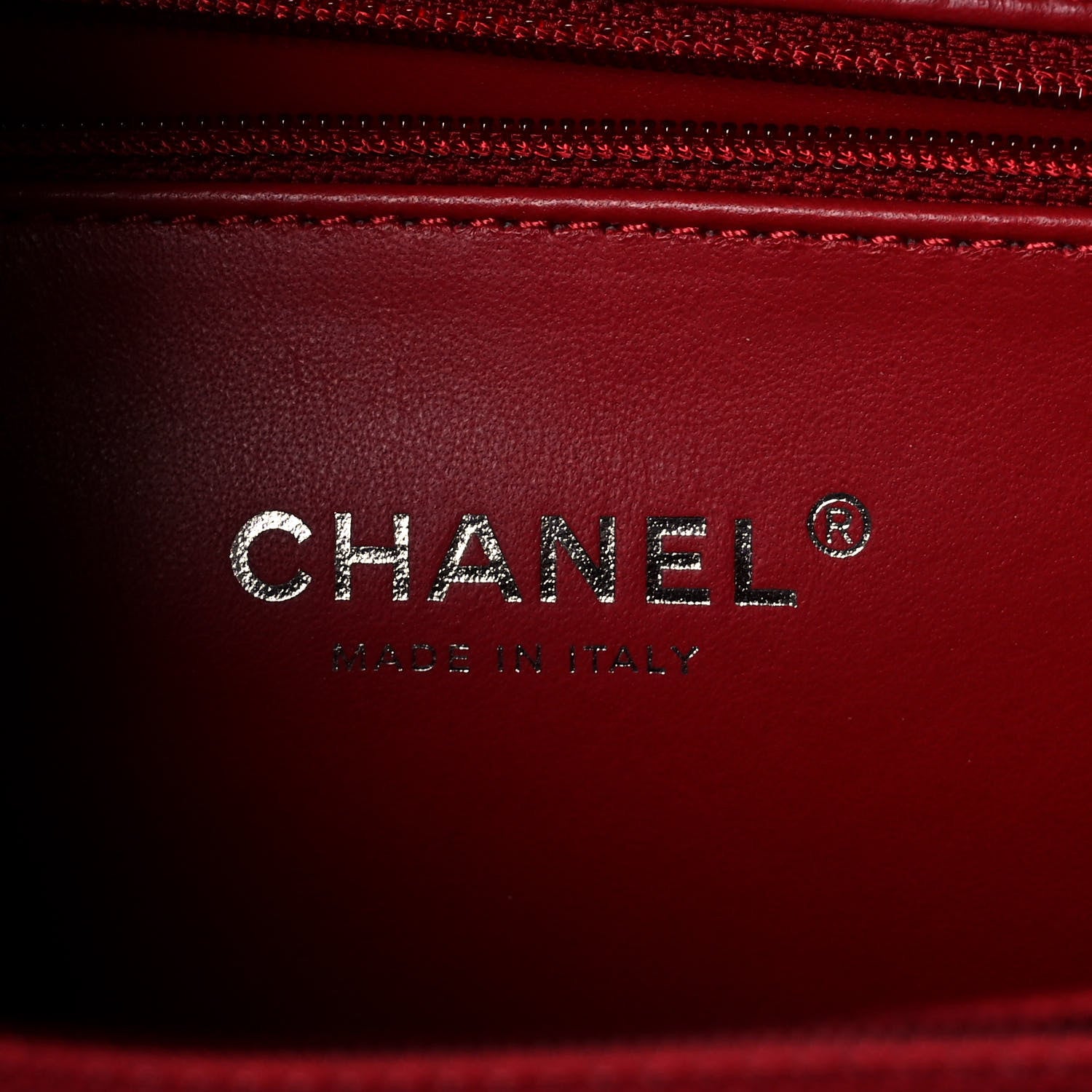 Chanel Lambskin Quilted Medium CC Filigree Vanity Case Dark Red 6 of 11