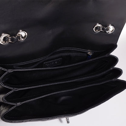 Chanel Lambskin Quilted Jumbo by 4 Flap Black 5 of 8